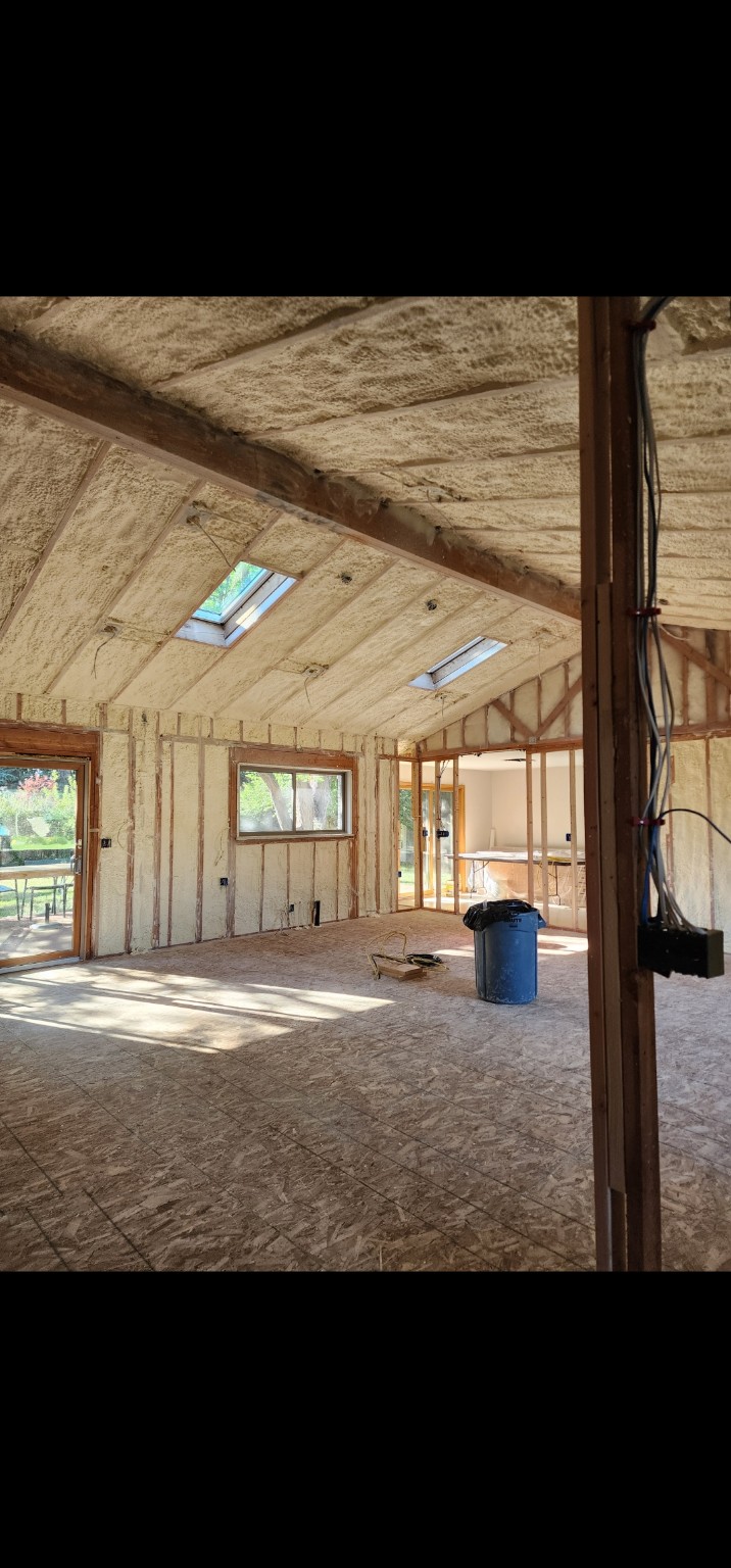 Closed-cell spray foam insulation project